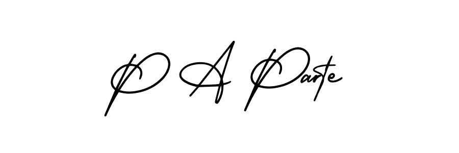 Best and Professional Signature Style for P A Parte. AmerikaSignatureDemo-Regular Best Signature Style Collection. P A Parte signature style 3 images and pictures png