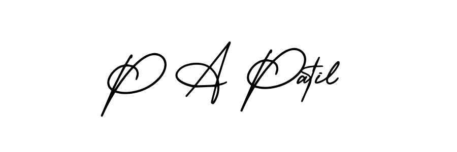 if you are searching for the best signature style for your name P A Patil. so please give up your signature search. here we have designed multiple signature styles  using AmerikaSignatureDemo-Regular. P A Patil signature style 3 images and pictures png