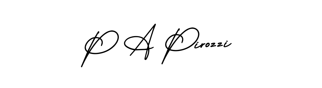 if you are searching for the best signature style for your name P A Pirozzi. so please give up your signature search. here we have designed multiple signature styles  using AmerikaSignatureDemo-Regular. P A Pirozzi signature style 3 images and pictures png