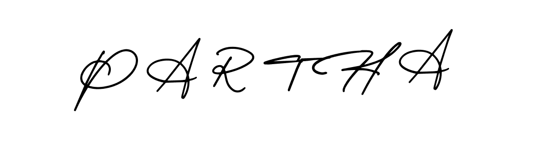 You should practise on your own different ways (AmerikaSignatureDemo-Regular) to write your name (P A R T H A) in signature. don't let someone else do it for you. P A R T H A signature style 3 images and pictures png