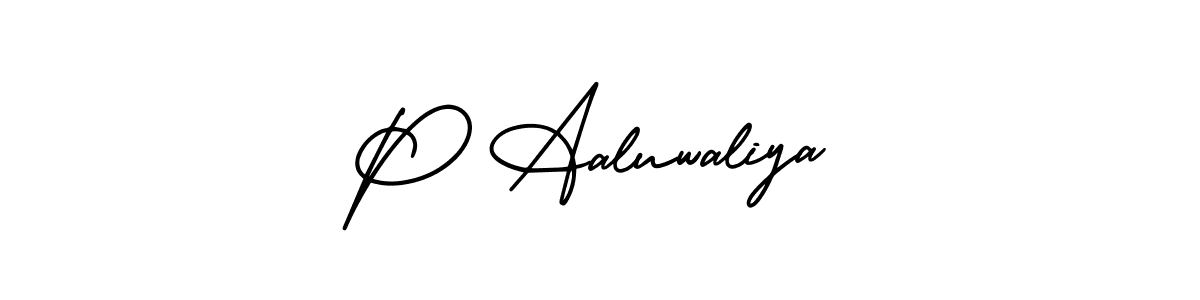 It looks lik you need a new signature style for name P Aaluwaliya. Design unique handwritten (AmerikaSignatureDemo-Regular) signature with our free signature maker in just a few clicks. P Aaluwaliya signature style 3 images and pictures png