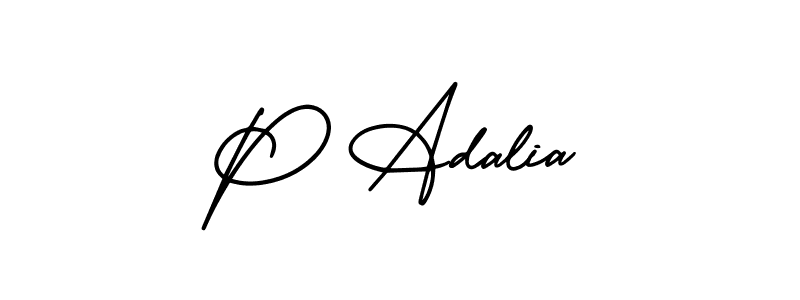 Also we have P Adalia name is the best signature style. Create professional handwritten signature collection using AmerikaSignatureDemo-Regular autograph style. P Adalia signature style 3 images and pictures png