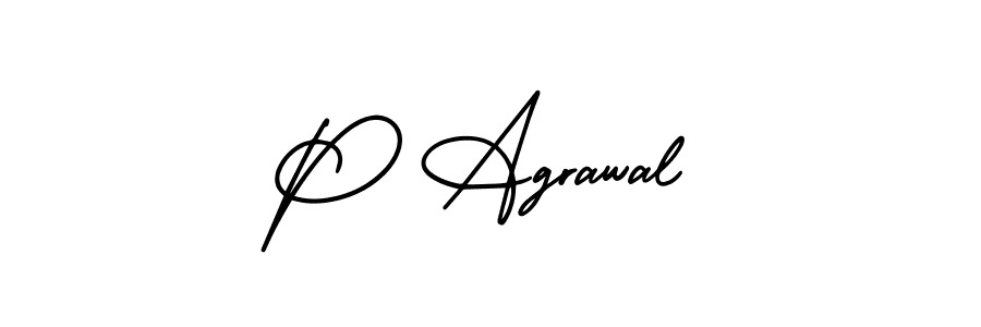 Use a signature maker to create a handwritten signature online. With this signature software, you can design (AmerikaSignatureDemo-Regular) your own signature for name P Agrawal. P Agrawal signature style 3 images and pictures png