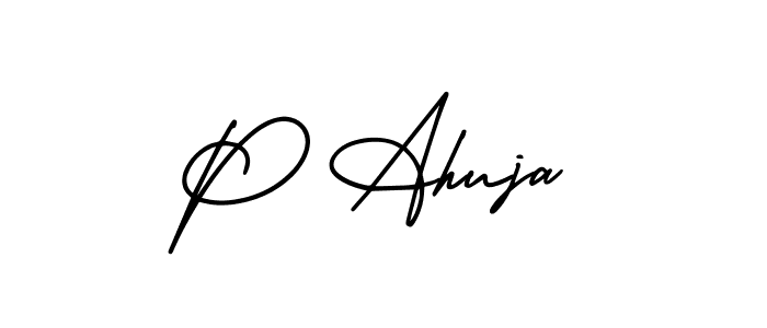 Best and Professional Signature Style for P Ahuja. AmerikaSignatureDemo-Regular Best Signature Style Collection. P Ahuja signature style 3 images and pictures png