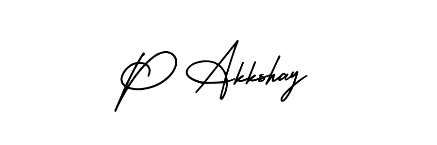 This is the best signature style for the P Akkshay name. Also you like these signature font (AmerikaSignatureDemo-Regular). Mix name signature. P Akkshay signature style 3 images and pictures png