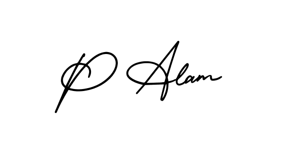 Also You can easily find your signature by using the search form. We will create P Alam name handwritten signature images for you free of cost using AmerikaSignatureDemo-Regular sign style. P Alam signature style 3 images and pictures png