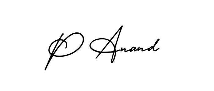 Similarly AmerikaSignatureDemo-Regular is the best handwritten signature design. Signature creator online .You can use it as an online autograph creator for name P Anand. P Anand signature style 3 images and pictures png