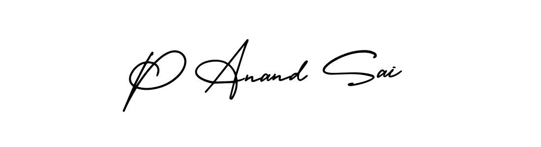 Design your own signature with our free online signature maker. With this signature software, you can create a handwritten (AmerikaSignatureDemo-Regular) signature for name P Anand Sai. P Anand Sai signature style 3 images and pictures png