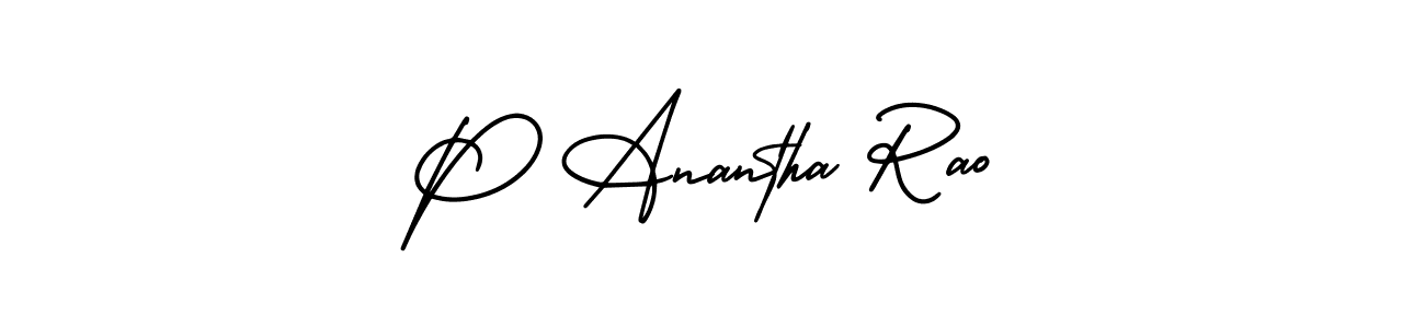 Also You can easily find your signature by using the search form. We will create P Anantha Rao name handwritten signature images for you free of cost using AmerikaSignatureDemo-Regular sign style. P Anantha Rao signature style 3 images and pictures png