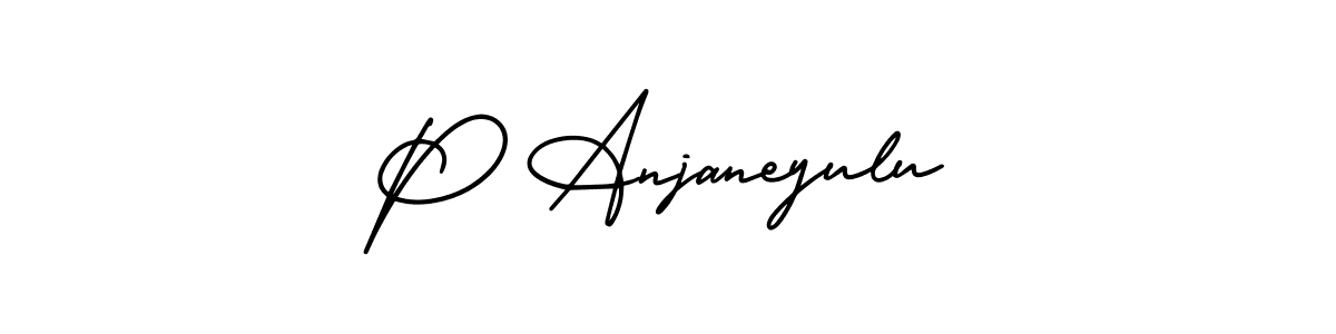 Make a beautiful signature design for name P Anjaneyulu. With this signature (AmerikaSignatureDemo-Regular) style, you can create a handwritten signature for free. P Anjaneyulu signature style 3 images and pictures png