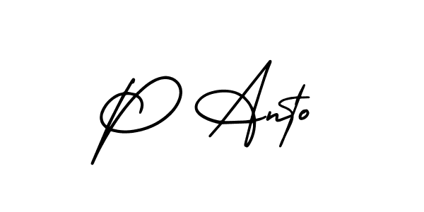 Also we have P Anto name is the best signature style. Create professional handwritten signature collection using AmerikaSignatureDemo-Regular autograph style. P Anto signature style 3 images and pictures png