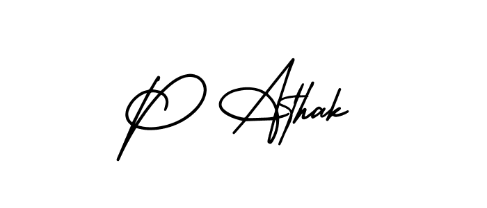 You should practise on your own different ways (AmerikaSignatureDemo-Regular) to write your name (P Athak) in signature. don't let someone else do it for you. P Athak signature style 3 images and pictures png