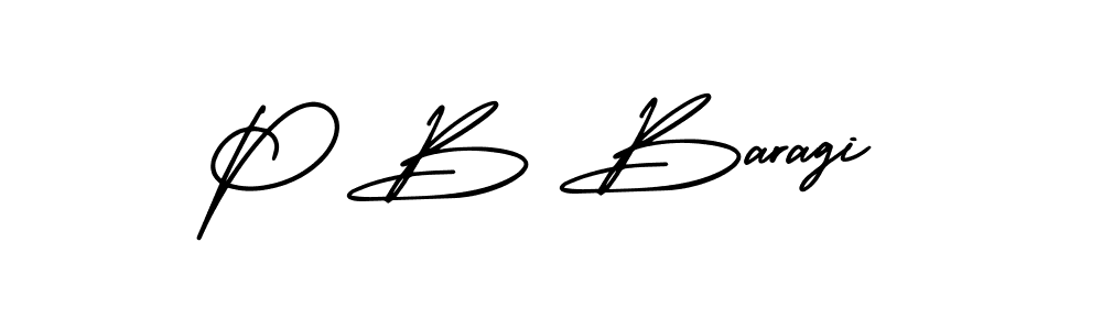 Use a signature maker to create a handwritten signature online. With this signature software, you can design (AmerikaSignatureDemo-Regular) your own signature for name P B Baragi. P B Baragi signature style 3 images and pictures png