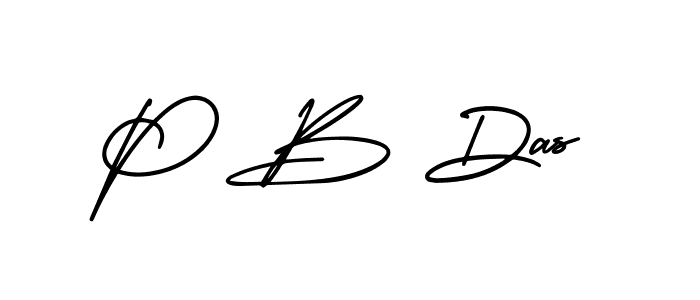 Use a signature maker to create a handwritten signature online. With this signature software, you can design (AmerikaSignatureDemo-Regular) your own signature for name P B Das. P B Das signature style 3 images and pictures png