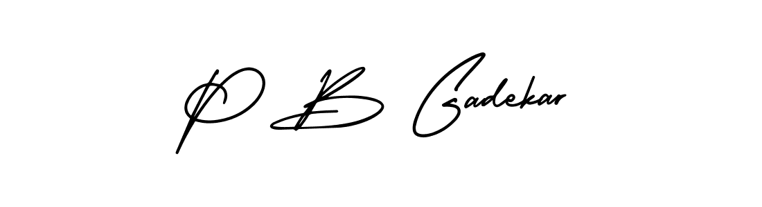 Also we have P B Gadekar name is the best signature style. Create professional handwritten signature collection using AmerikaSignatureDemo-Regular autograph style. P B Gadekar signature style 3 images and pictures png