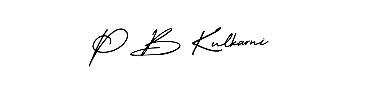 Design your own signature with our free online signature maker. With this signature software, you can create a handwritten (AmerikaSignatureDemo-Regular) signature for name P B Kulkarni. P B Kulkarni signature style 3 images and pictures png