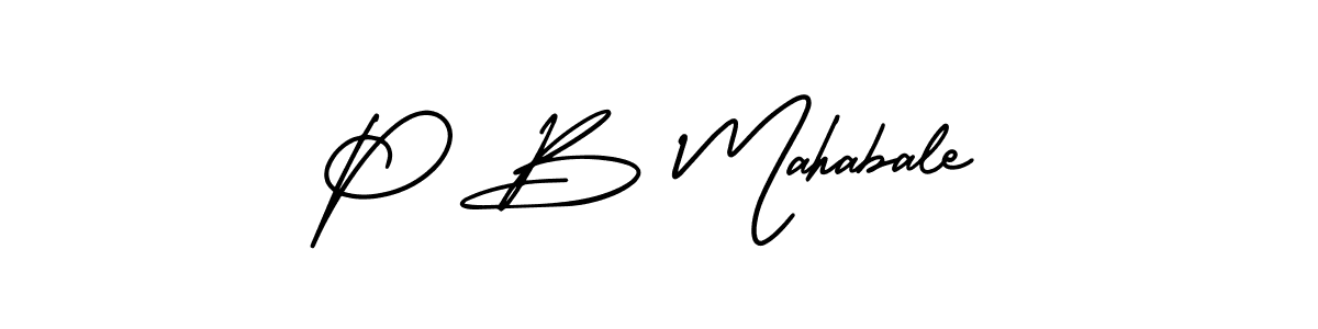 Design your own signature with our free online signature maker. With this signature software, you can create a handwritten (AmerikaSignatureDemo-Regular) signature for name P B Mahabale. P B Mahabale signature style 3 images and pictures png