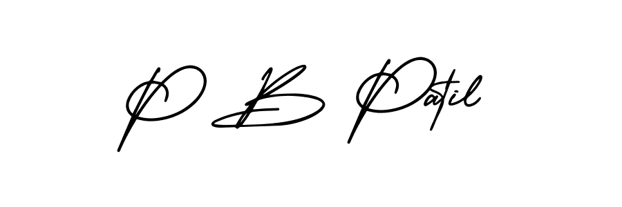 Design your own signature with our free online signature maker. With this signature software, you can create a handwritten (AmerikaSignatureDemo-Regular) signature for name P B Patil. P B Patil signature style 3 images and pictures png