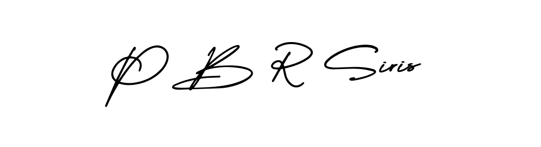 Make a beautiful signature design for name P B R Siris. With this signature (AmerikaSignatureDemo-Regular) style, you can create a handwritten signature for free. P B R Siris signature style 3 images and pictures png