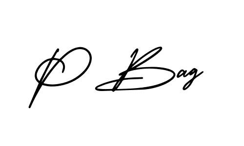 You should practise on your own different ways (AmerikaSignatureDemo-Regular) to write your name (P Bag) in signature. don't let someone else do it for you. P Bag signature style 3 images and pictures png