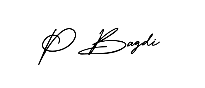 Also we have P Bagdi name is the best signature style. Create professional handwritten signature collection using AmerikaSignatureDemo-Regular autograph style. P Bagdi signature style 3 images and pictures png
