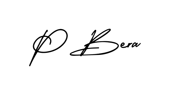 You should practise on your own different ways (AmerikaSignatureDemo-Regular) to write your name (P Bera) in signature. don't let someone else do it for you. P Bera signature style 3 images and pictures png