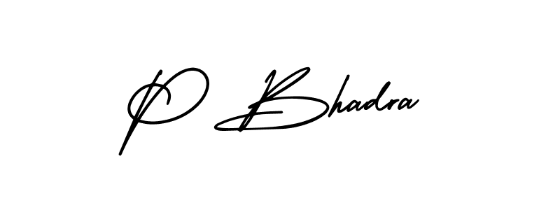 This is the best signature style for the P Bhadra name. Also you like these signature font (AmerikaSignatureDemo-Regular). Mix name signature. P Bhadra signature style 3 images and pictures png