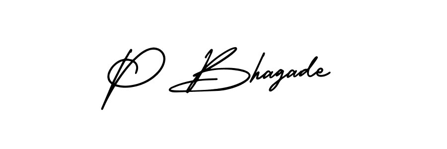 Best and Professional Signature Style for P Bhagade. AmerikaSignatureDemo-Regular Best Signature Style Collection. P Bhagade signature style 3 images and pictures png