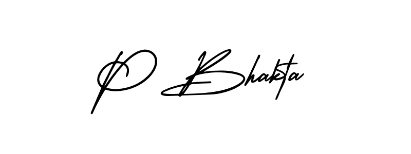 It looks lik you need a new signature style for name P Bhakta. Design unique handwritten (AmerikaSignatureDemo-Regular) signature with our free signature maker in just a few clicks. P Bhakta signature style 3 images and pictures png