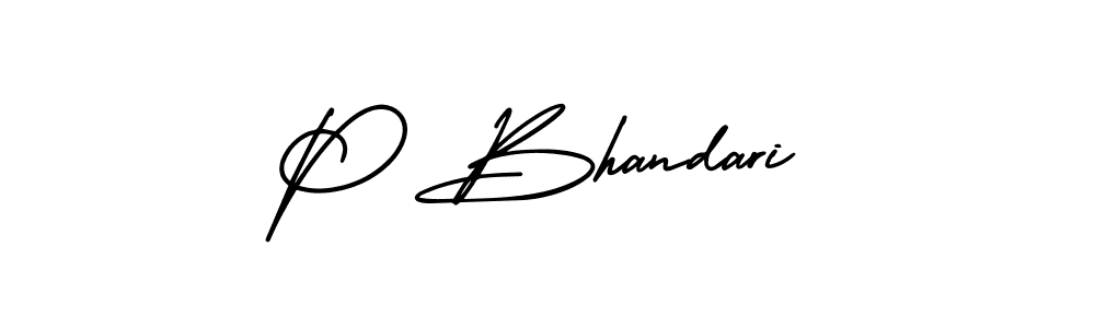 You should practise on your own different ways (AmerikaSignatureDemo-Regular) to write your name (P Bhandari) in signature. don't let someone else do it for you. P Bhandari signature style 3 images and pictures png