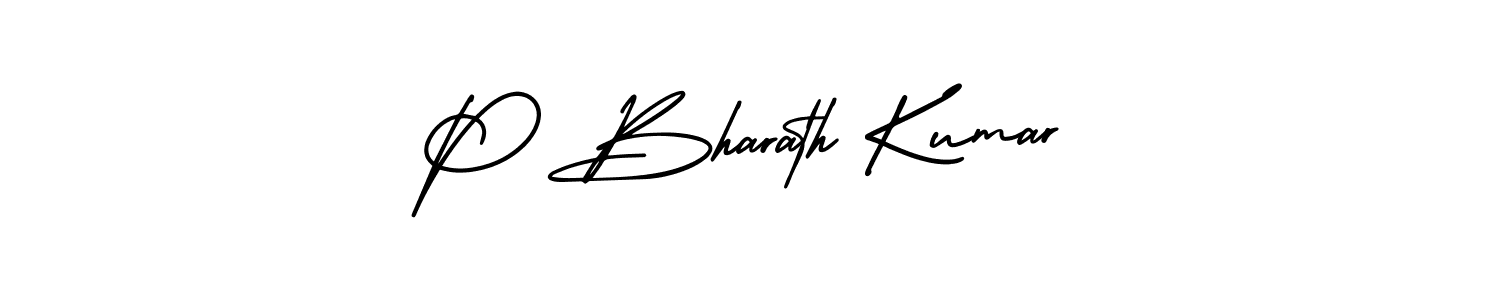 AmerikaSignatureDemo-Regular is a professional signature style that is perfect for those who want to add a touch of class to their signature. It is also a great choice for those who want to make their signature more unique. Get P Bharath Kumar name to fancy signature for free. P Bharath Kumar signature style 3 images and pictures png