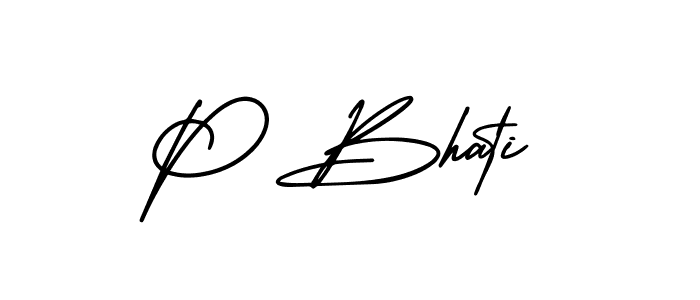 How to Draw P Bhati signature style? AmerikaSignatureDemo-Regular is a latest design signature styles for name P Bhati. P Bhati signature style 3 images and pictures png