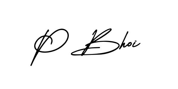 Make a beautiful signature design for name P Bhoi. Use this online signature maker to create a handwritten signature for free. P Bhoi signature style 3 images and pictures png