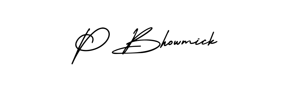 Best and Professional Signature Style for P Bhowmick. AmerikaSignatureDemo-Regular Best Signature Style Collection. P Bhowmick signature style 3 images and pictures png