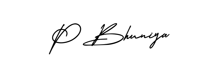 if you are searching for the best signature style for your name P Bhuniya. so please give up your signature search. here we have designed multiple signature styles  using AmerikaSignatureDemo-Regular. P Bhuniya signature style 3 images and pictures png