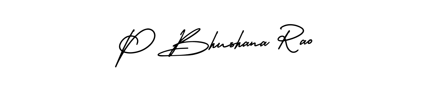 This is the best signature style for the P Bhushana Rao name. Also you like these signature font (AmerikaSignatureDemo-Regular). Mix name signature. P Bhushana Rao signature style 3 images and pictures png