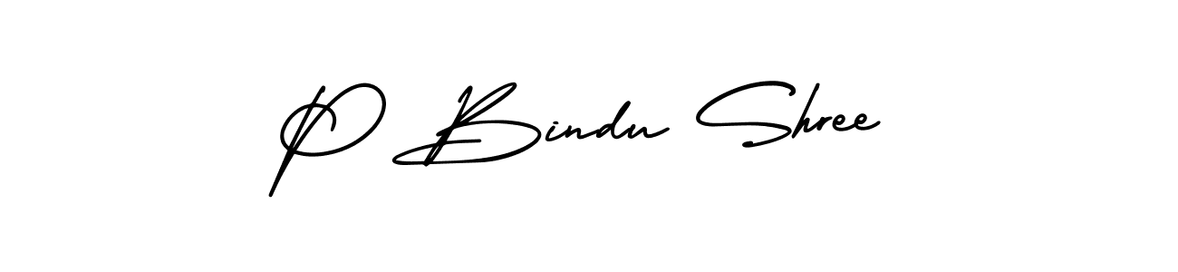 AmerikaSignatureDemo-Regular is a professional signature style that is perfect for those who want to add a touch of class to their signature. It is also a great choice for those who want to make their signature more unique. Get P Bindu Shree name to fancy signature for free. P Bindu Shree signature style 3 images and pictures png