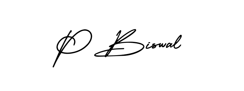 Make a beautiful signature design for name P Biswal. Use this online signature maker to create a handwritten signature for free. P Biswal signature style 3 images and pictures png