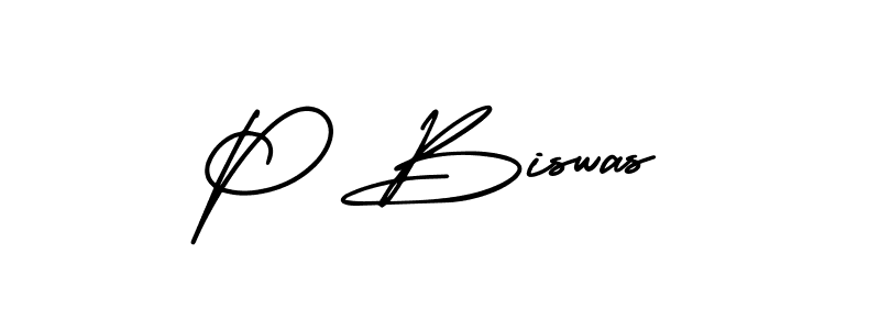 Make a beautiful signature design for name P Biswas. Use this online signature maker to create a handwritten signature for free. P Biswas signature style 3 images and pictures png