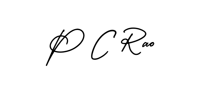 How to make P C Rao signature? AmerikaSignatureDemo-Regular is a professional autograph style. Create handwritten signature for P C Rao name. P C Rao signature style 3 images and pictures png