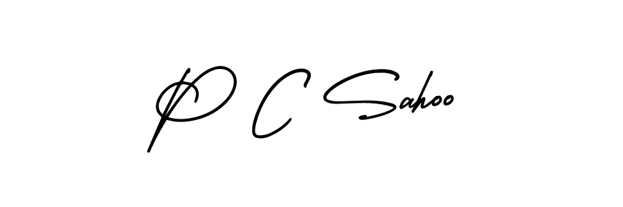 Design your own signature with our free online signature maker. With this signature software, you can create a handwritten (AmerikaSignatureDemo-Regular) signature for name P C Sahoo. P C Sahoo signature style 3 images and pictures png