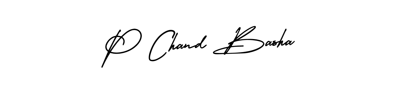 P Chand Basha stylish signature style. Best Handwritten Sign (AmerikaSignatureDemo-Regular) for my name. Handwritten Signature Collection Ideas for my name P Chand Basha. P Chand Basha signature style 3 images and pictures png