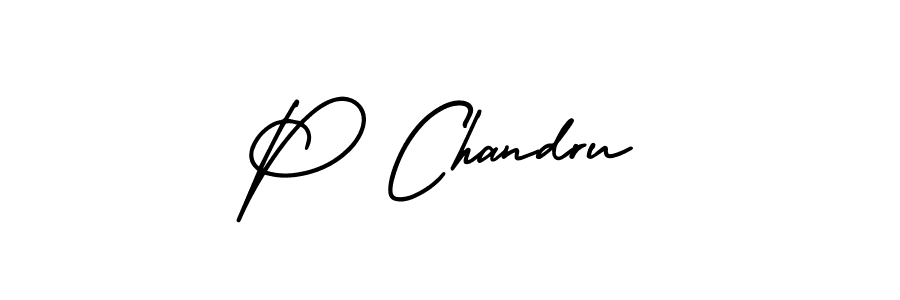 Design your own signature with our free online signature maker. With this signature software, you can create a handwritten (AmerikaSignatureDemo-Regular) signature for name P Chandru. P Chandru signature style 3 images and pictures png