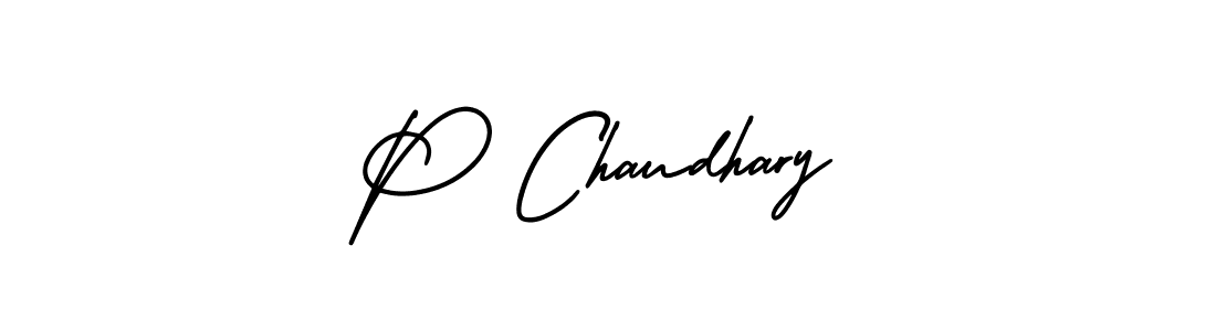Create a beautiful signature design for name P Chaudhary. With this signature (AmerikaSignatureDemo-Regular) fonts, you can make a handwritten signature for free. P Chaudhary signature style 3 images and pictures png