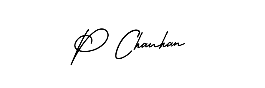 How to Draw P Chauhan signature style? AmerikaSignatureDemo-Regular is a latest design signature styles for name P Chauhan. P Chauhan signature style 3 images and pictures png