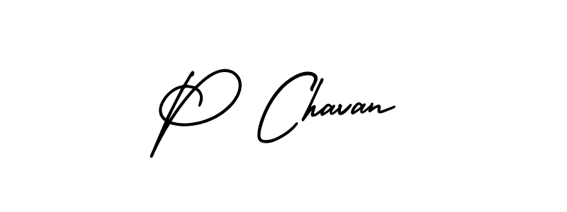 Make a beautiful signature design for name P Chavan. With this signature (AmerikaSignatureDemo-Regular) style, you can create a handwritten signature for free. P Chavan signature style 3 images and pictures png