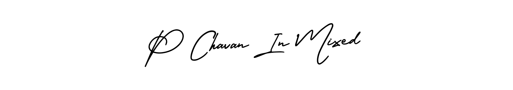 Use a signature maker to create a handwritten signature online. With this signature software, you can design (AmerikaSignatureDemo-Regular) your own signature for name P Chavan In Mixed. P Chavan In Mixed signature style 3 images and pictures png