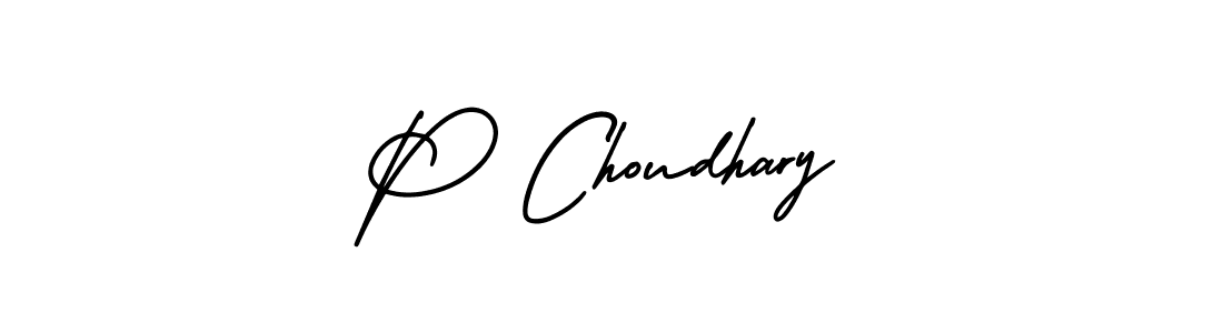 How to Draw P Choudhary signature style? AmerikaSignatureDemo-Regular is a latest design signature styles for name P Choudhary. P Choudhary signature style 3 images and pictures png