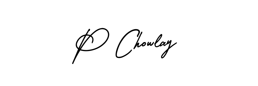 Also You can easily find your signature by using the search form. We will create P Chowlay name handwritten signature images for you free of cost using AmerikaSignatureDemo-Regular sign style. P Chowlay signature style 3 images and pictures png