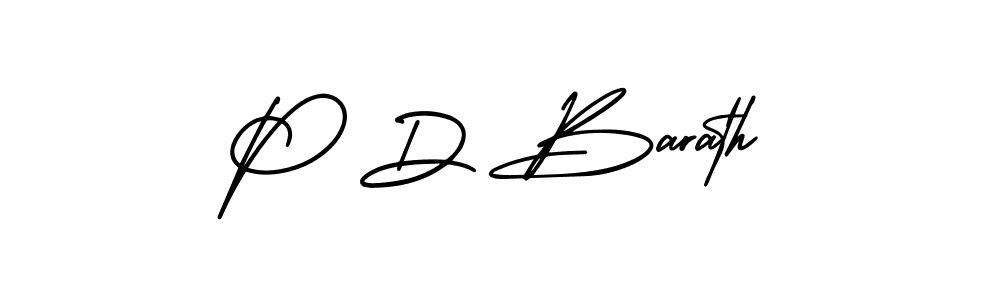 Use a signature maker to create a handwritten signature online. With this signature software, you can design (AmerikaSignatureDemo-Regular) your own signature for name P D Barath. P D Barath signature style 3 images and pictures png